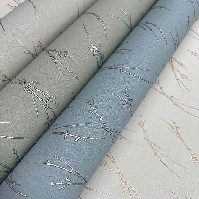 Sprigs Eucalyptus & Silver Wallpaper - York Wallcoverings - MD7194 - York Wallcoverings Wallpaper