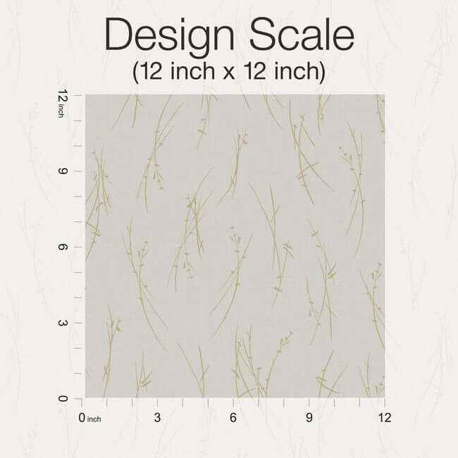 Sprigs Light Grey & Gold Wallpaper - York Wallcoverings - MD7191 - York Wallcoverings Wallpaper
