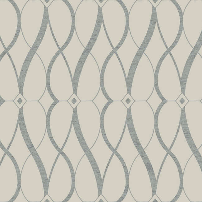 graceful-geo-beige-silver-wallpaper-york-wallcoverings-md7175 - York Wallcoverings Wallpaper