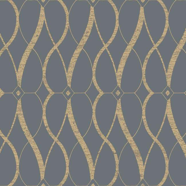 graceful-geo-smoke-gold-wallpaper-york-wallcoverings-md7176 - York Wallcoverings Wallpaper