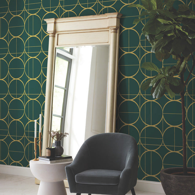 sun-circles-wallpaper-emerald-gold-york-wallcoverings-md7203