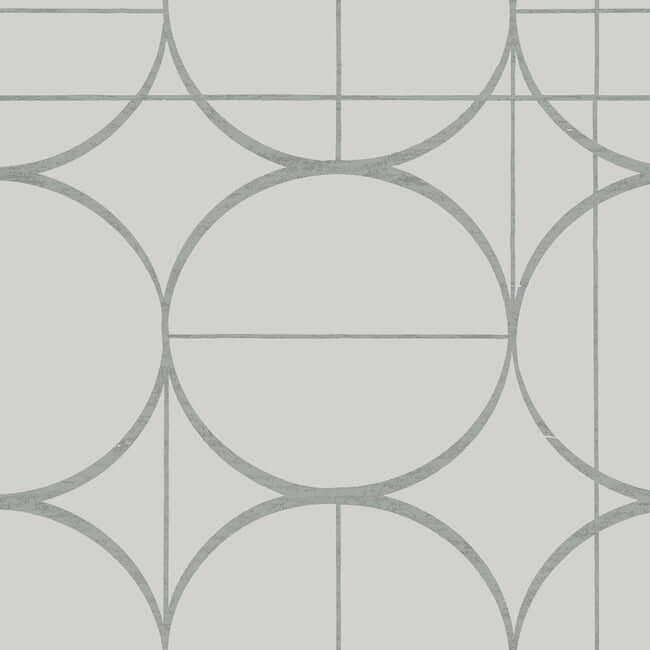 sun-circles-fog-silver-wallpaper-york-wallcoverings-md7205 - York Wallcoverings Wallpaper