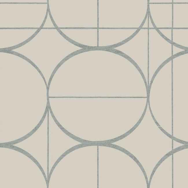 Sun Circles Taupe & Silver Wallpaper - York Wallcoverings - MD7201 - York Wallcoverings Wallpaper