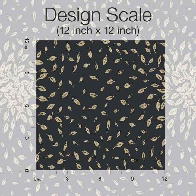 Petite Leaves Black & Gold Wallpaper - York Wallcoverings - MD7102 - York Wallcoverings Wallpaper