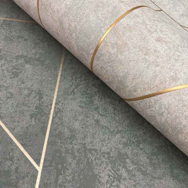Nazca Dark Grey & Gold Wallpaper - York Wallcoverings - NW3502 - York Wallcoverings Wallpaper