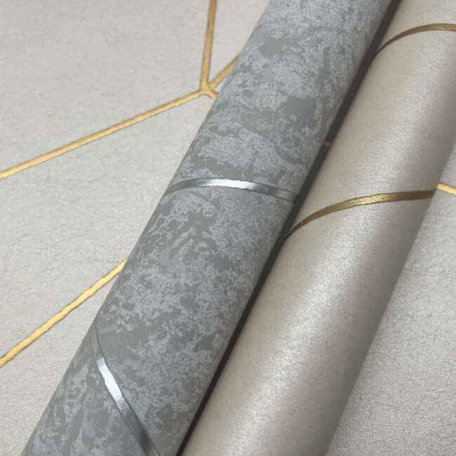 Nazca Light Grey & Silver Wallpaper - York Wallcoverings - NW3503 - York Wallcoverings Wallpaper
