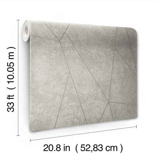 Nazca Light Grey & Silver Wallpaper - York Wallcoverings - NW3503 - York Wallcoverings Wallpaper
