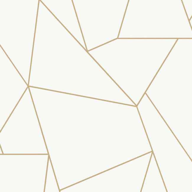 Nazca White & Gold Wallpaper - York Wallcoverings - MD7182