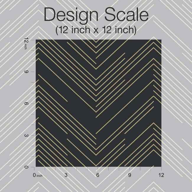 Polished Chevron Black & Gold Wallpaper - York Wallcoverings - MD7221 - York Wallcoverings Wallpaper