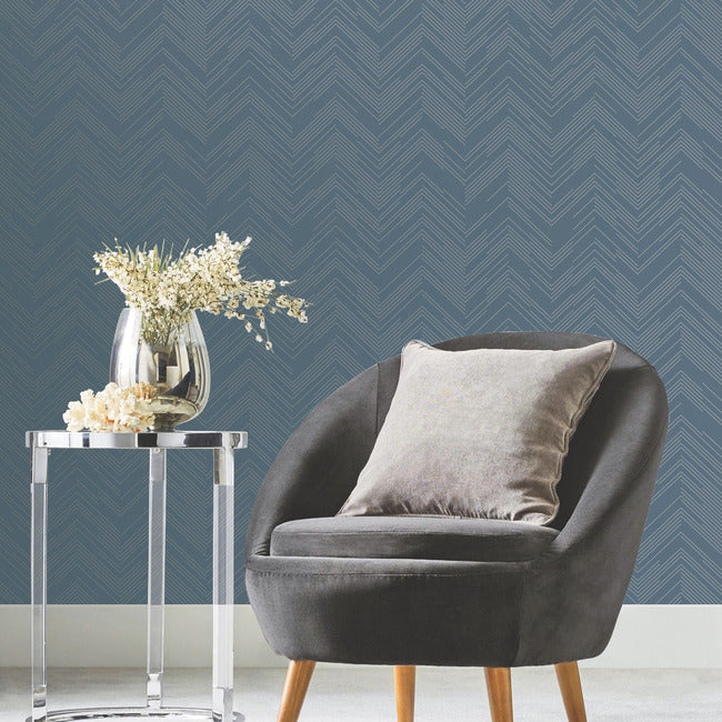 polished-chevron-wallpaper-blue-silver-york-wallcoverings-md7224