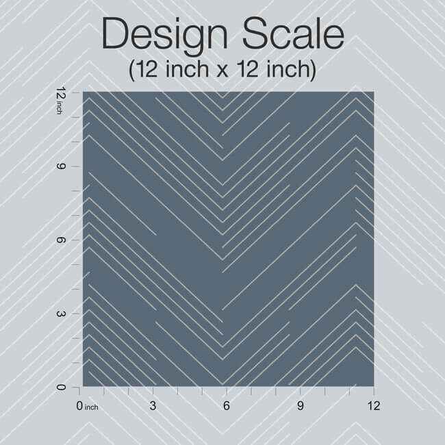 Polished Chevron Blue & Silver Wallpaper - York Wallcoverings - MD7224 - York Wallcoverings Wallpaper