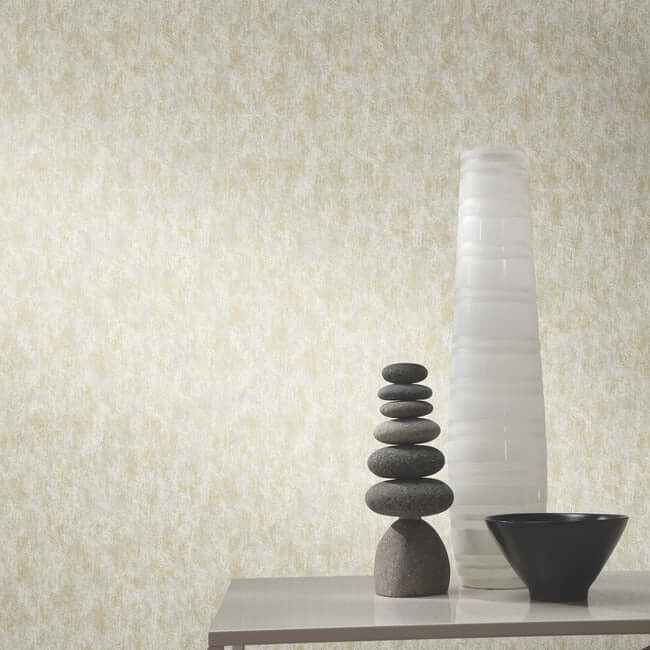 Shimmering Patina Neutral & Gold Wallpaper - York Wallcoverings - MD7211