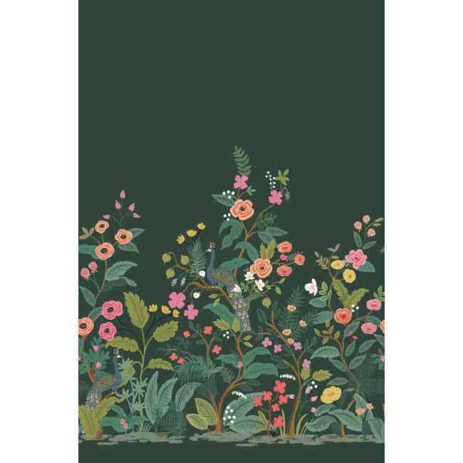 Peacock Emerald Wall Mural - York Wallcoverings - RP7398M - York Wallcoverings Wallpaper