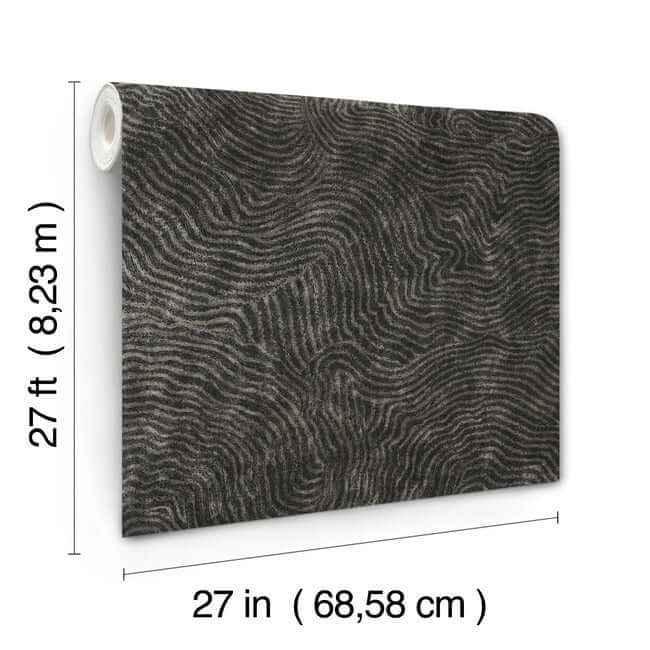 Modern Wood Black Wallpaper - York Wallcoverings - OI0716 - York Wallcoverings Wallpaper