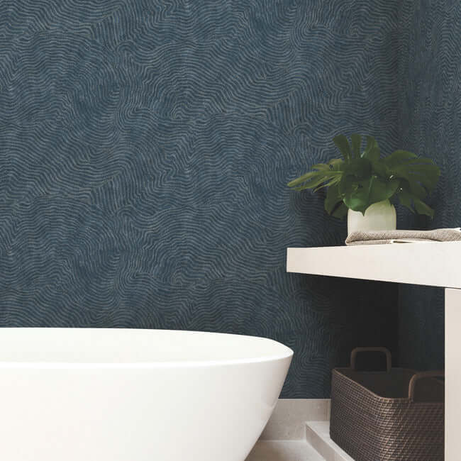 modern-wood-wallpaper-indigo-york-wallcoverings-oi0714 - York Wallcoverings Wallpaper