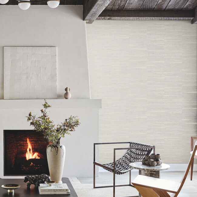 Line Stripe Putty Wallpaper - York Wallcoverings - OI0666 - York Wallcoverings Wallpaper