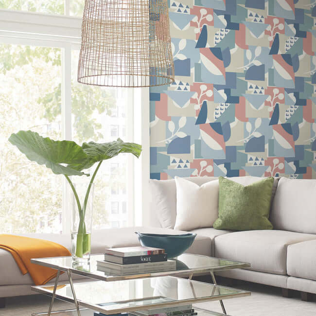cut-outs-wallpaper-blue-multi-york-wallcoverings-oi0674 - York Wallcoverings Wallpaper