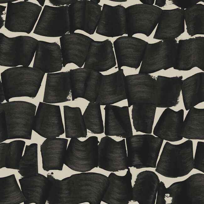 Brushed Ink Black Wallpaper - York Wallcoverings - OI0651