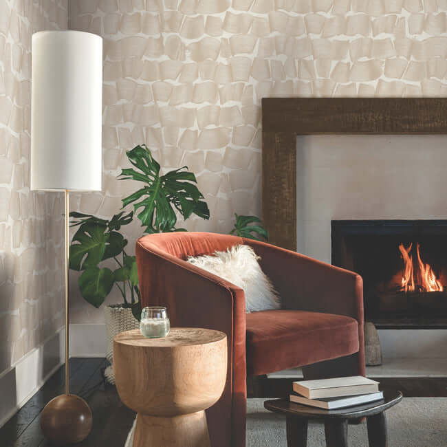 brushed-ink-wallpaper-blush-york-wallcoverings-oi0653 - York Wallcoverings Wallpaper