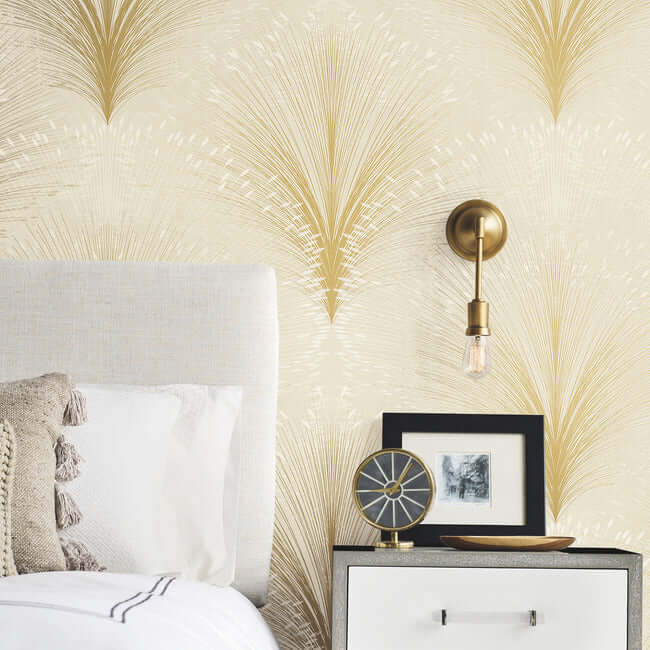 papyrus-plume-wallpaper-beige-york-wallcoverings-oi0681 - York Wallcoverings Wallpaper
