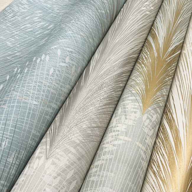 Papyrus Plume Beige Wallpaper - York Wallcoverings - OI0681 - York Wallcoverings Wallpaper
