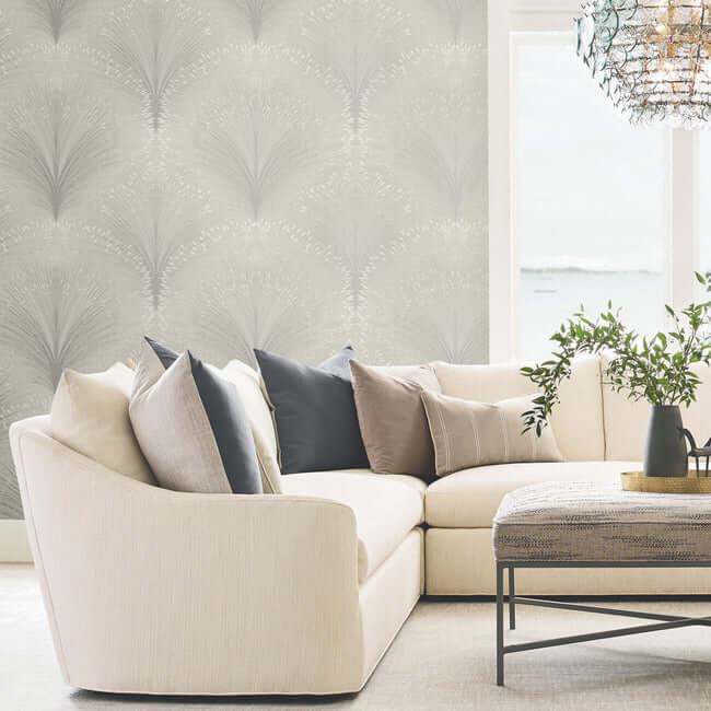 papyrus-plume-wallpaper-gray-york-wallcoverings-oi0684 - York Wallcoverings Wallpaper