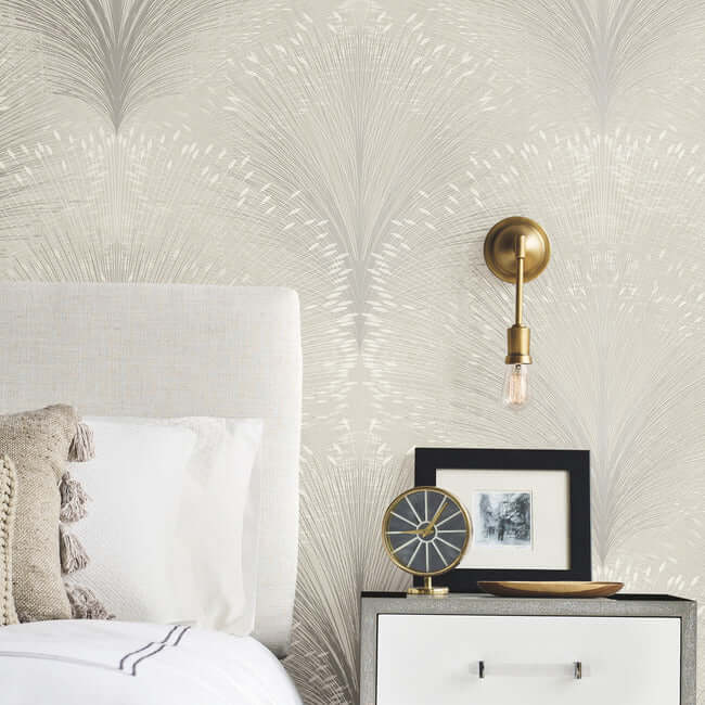 papyrus-plume-wallpaper-gray-york-wallcoverings-oi0684 - York Wallcoverings Wallpaper