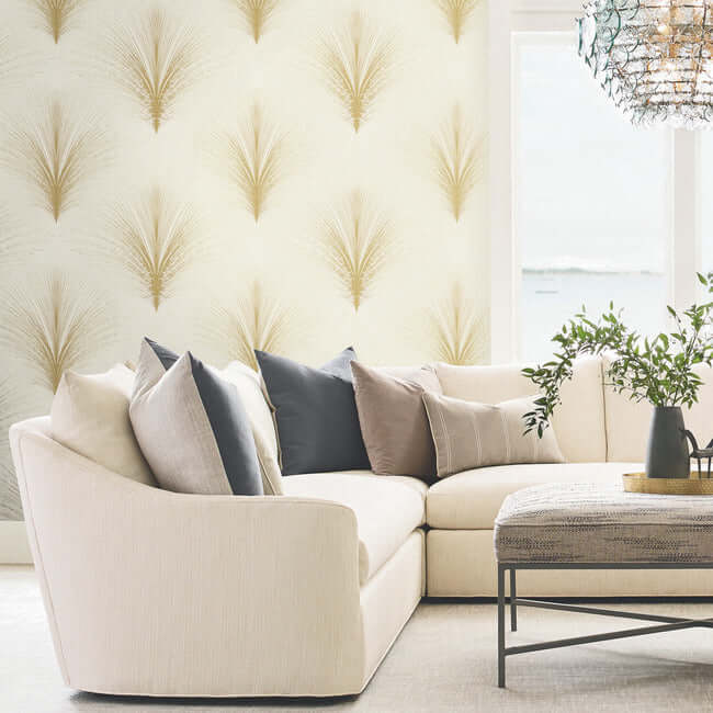 papyrus-plume-wallpaper-ivory-york-wallcoverings-oi0683 - York Wallcoverings Wallpaper