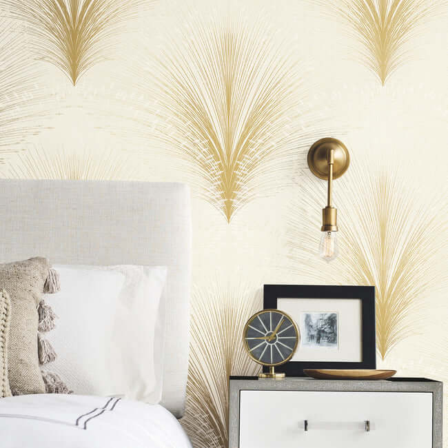 papyrus-plume-wallpaper-ivory-york-wallcoverings-oi0683 - York Wallcoverings Wallpaper