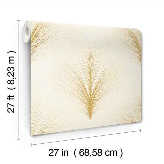 Papyrus Plume Ivory Wallpaper - York Wallcoverings - OI0683 - York Wallcoverings Wallpaper