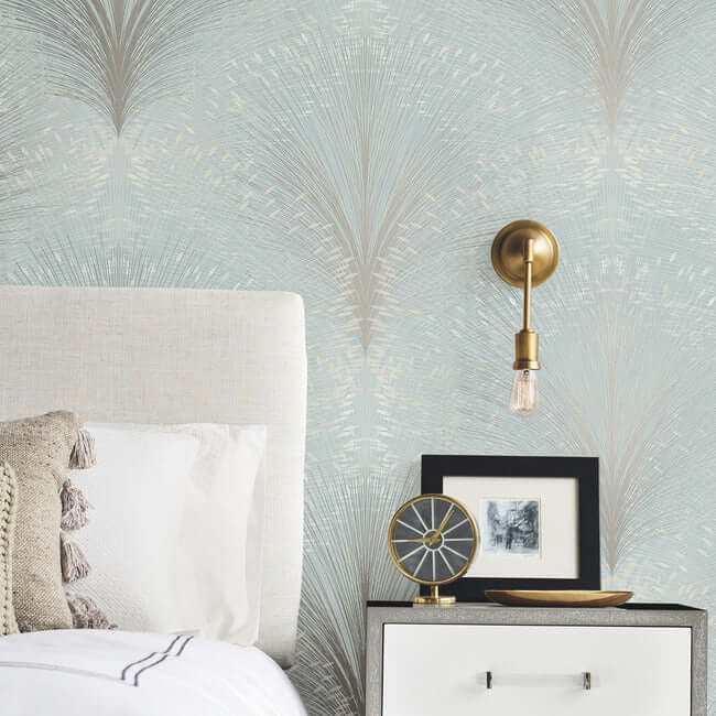 papyrus-plume-wallpaper-sky-york-wallcoverings-oi0685 - York Wallcoverings Wallpaper
