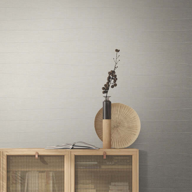 natural-grid-wallpaper-gray-york-wallcoverings-oi0692 - York Wallcoverings Wallpaper