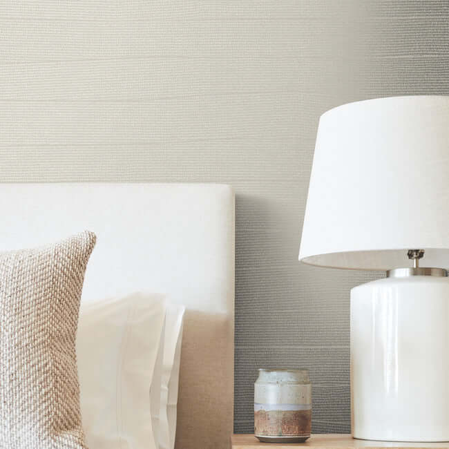 natural-grid-wallpaper-taupe-york-wallcoverings-oi0695 - York Wallcoverings Wallpaper