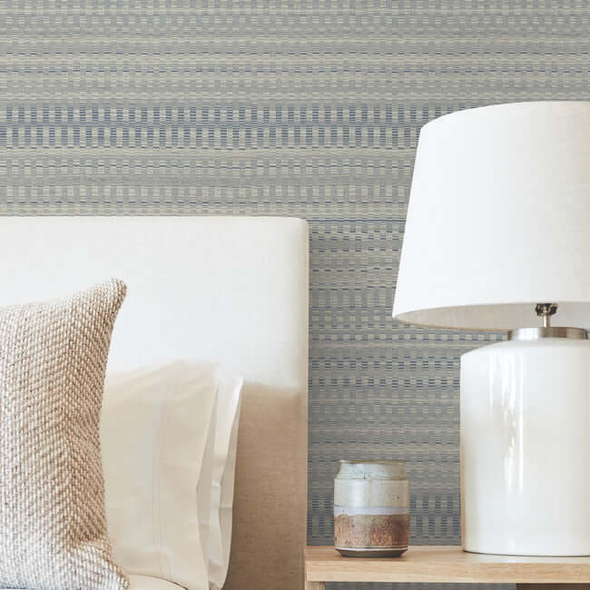 tapestry-stitch-wallpaper-navy-york-wallcoverings-oi0625 - York Wallcoverings Wallpaper