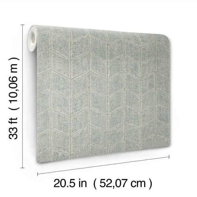 flatiron-geometric-wallpaper-grayed-sky-york-wallcoverings-oi0641 - York Wallcoverings Wallpaper