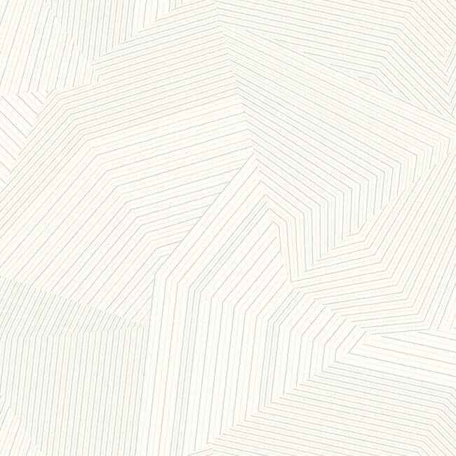 Dotted Maze White Wallpaper - York Wallcoverings - OI0615