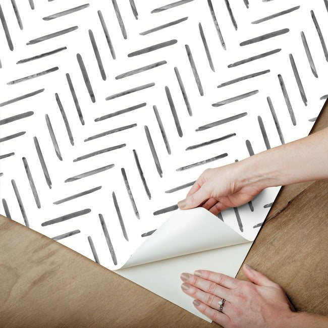 painted-herringbone-peel-and-stick-wallpaper-black-york-wallcoverings-psw1525rl