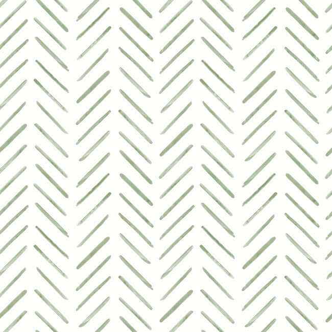 Painted Herringbone Fern Peel & Stick Wallpaper - York Wallcoverings - PSW1528RL - York Wallcoverings Wallpaper