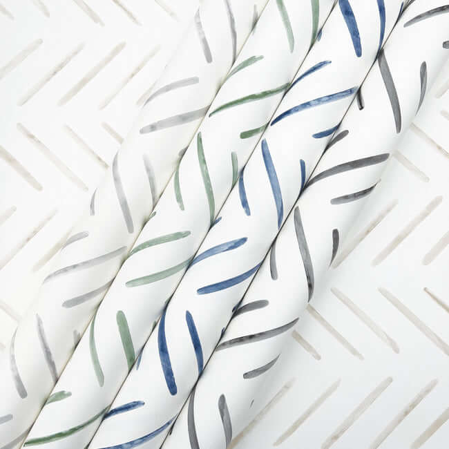 painted-herringbone-peel-and-stick-wallpaper-fog-york-wallcoverings-psw1527rl - York Wallcoverings Wallpaper