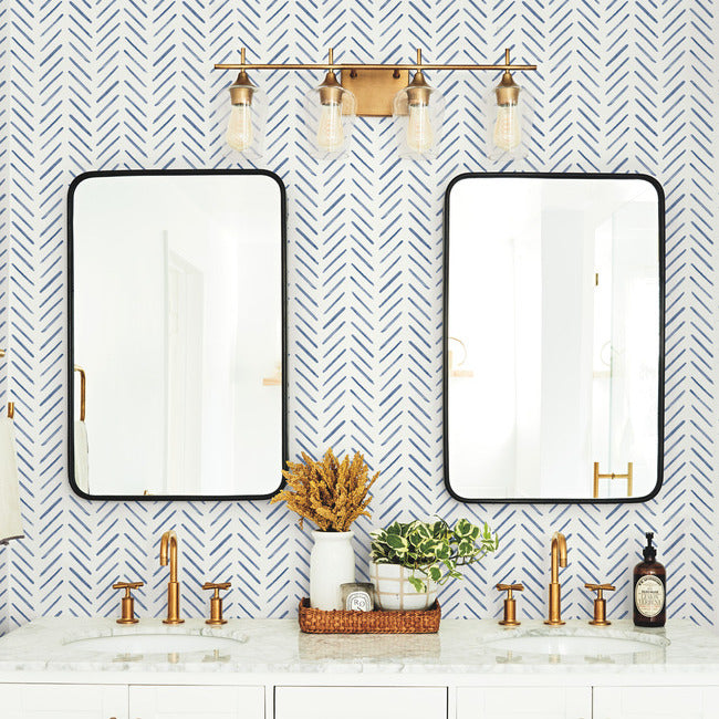 painted-herringbone-peel-and-stick-wallpaper-navy-york-wallcoverings-psw1526rl