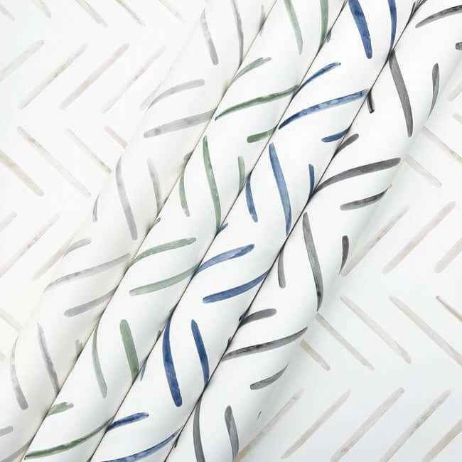Painted Herringbone Navy Peel & Stick Wallpaper - York Wallcoverings - PSW1526RL - York Wallcoverings Wallpaper