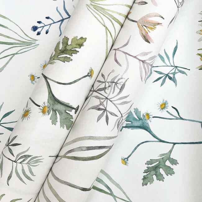 Alpine Botanical Blue Peel & Stick Wallpaper - York Wallcoverings - PSW1520RL - York Wallcoverings Wallpaper