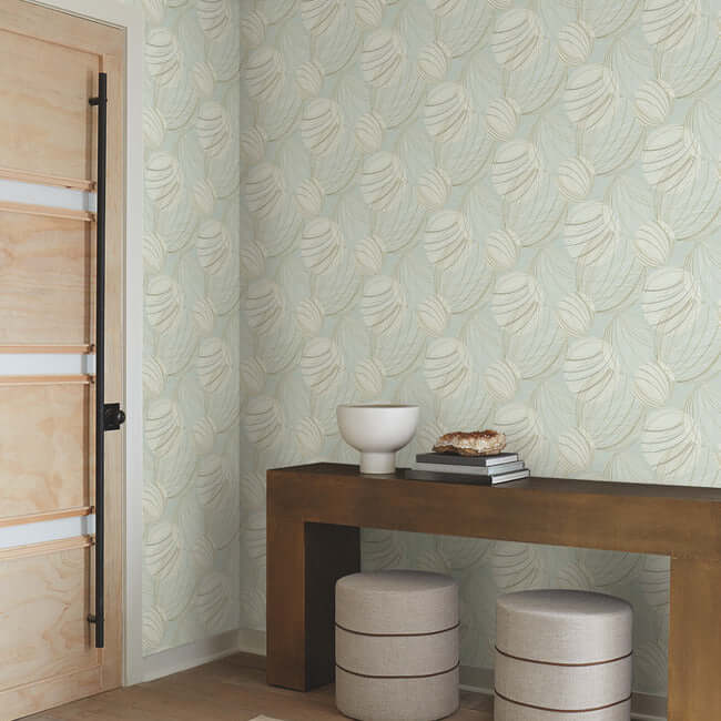 floating-lanterns-smokey-blue-wallpaper-york-wallcoverings-ev3905 - York Wallcoverings Wallpaper