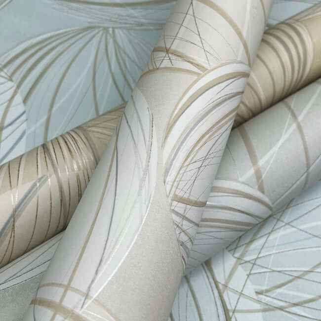 Floating Lanterns Smokey Blue Wallpaper - York Wallcoverings - EV3905 - York Wallcoverings Wallpaper