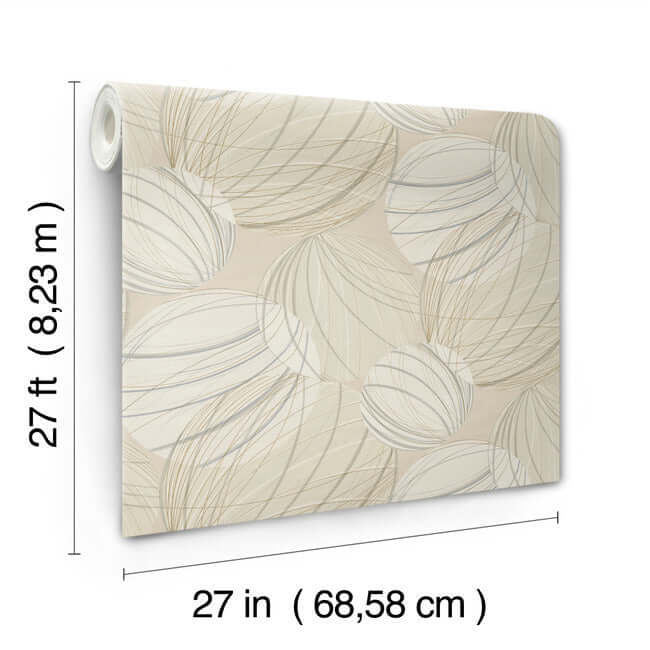 floating-lanterns-taupe-wallpaper-york-wallcoverings-ev3908 - York Wallcoverings Wallpaper
