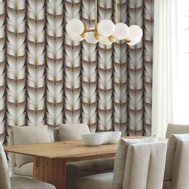 Lotus Light Stripe Black Wallpaper - York Wallcoverings - EV3954 - York Wallcoverings Wallpaper