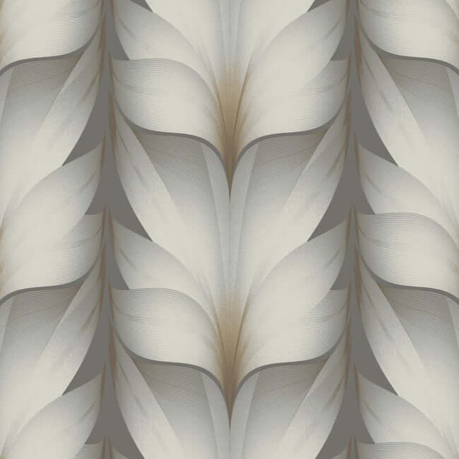 lotus-light-stripe-charcoal-wallpaper-york-wallcoverings-ev3953 - York Wallcoverings Wallpaper