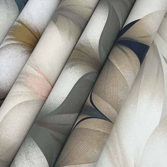 lotus-light-stripe-steel-wallpaper-york-wallcoverings-ev3951 - York Wallcoverings Wallpaper