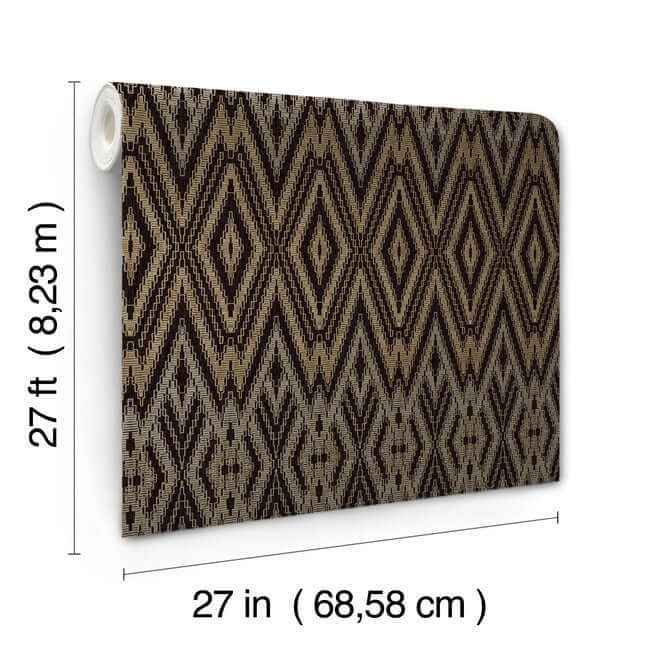Diamond Marquise Black Wallpaper - York Wallcoverings - EV3912 - York Wallcoverings Wallpaper