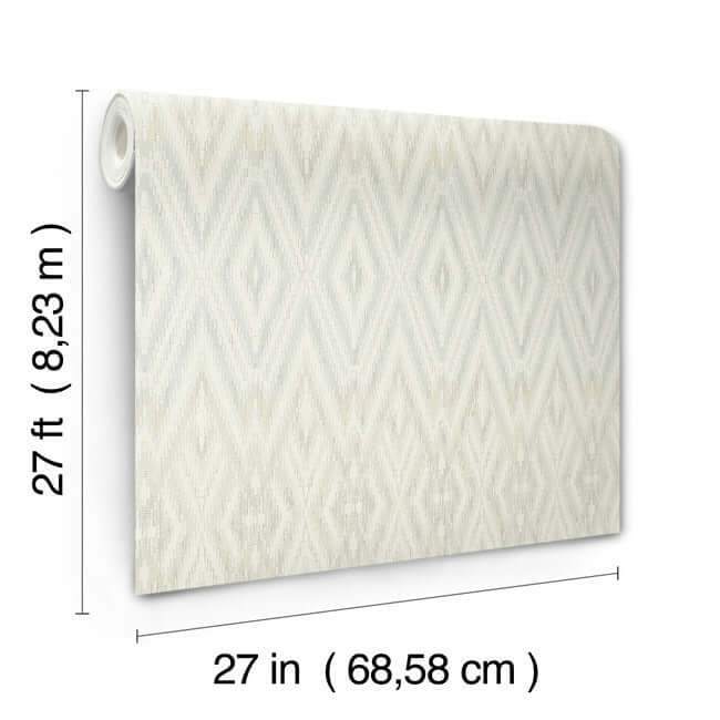 diamond-marquise-blue-neutral-wallpaper-york-wallcoverings-ev3914 - York Wallcoverings Wallpaper